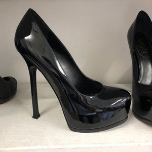 YSL black high heels